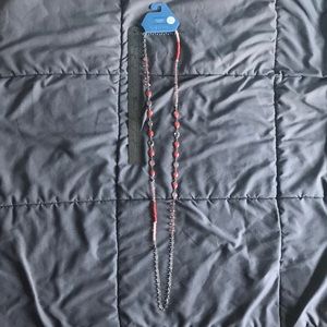 3/30$ Simply Vera- Vera Wang convertible 60”long beaded and rhinestone necklace